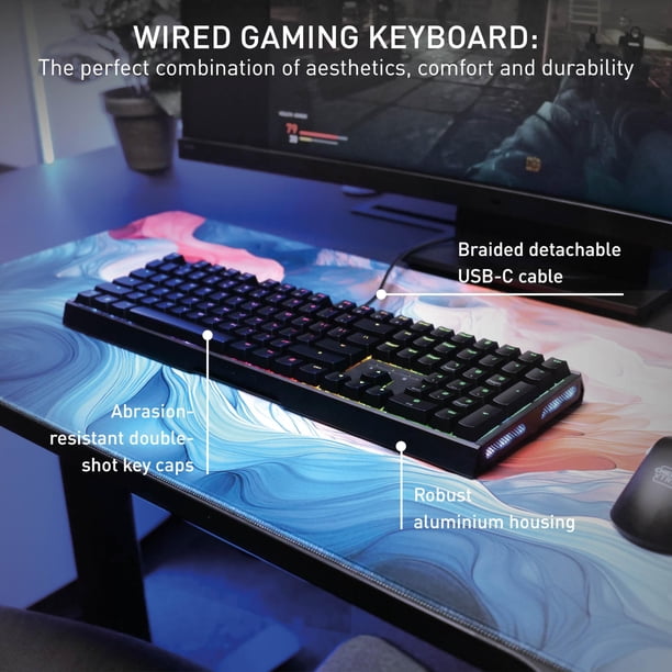 Teclado Gamer Mx 3 1 Con Cable Rgb Switches Rojos | Lider