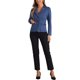 thumbnail image 2 of INSPIRE CHIC Chaqueta de Mujer de Imitación de Ante con Botones, Cuello con Solapa y Mangas Largas, Talla XL, Azul Oscuro, 2 of 6