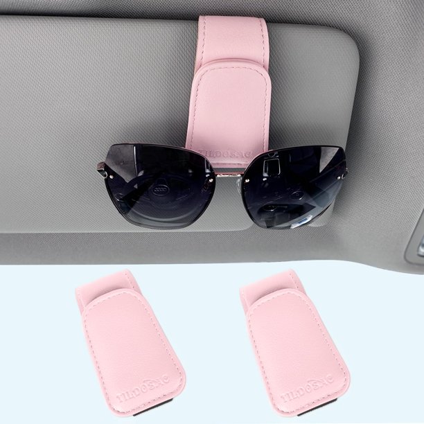 Soporte Magnético para Gafas de Sol TILDOSAC para Visera de Coche - Pack de 2 en Cuero