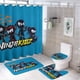 thumbnail image 1 of Niños ninja-theme 4-Piece Shower Curtain Set with Rugs, Waterproof Bathroom Decor Set Includes Bath Mat, U-Shaped Rug, Toilet Lid Cover and Curtain with Hooks, 1 of 6