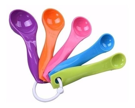 Genérico - Cucharas Medidoras Plásticas Repostería Cocina 5 Piezas