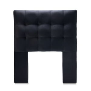 Dec-Hogar - Respaldo De Cama 1.5 Plazas Manarola Felpa Negro