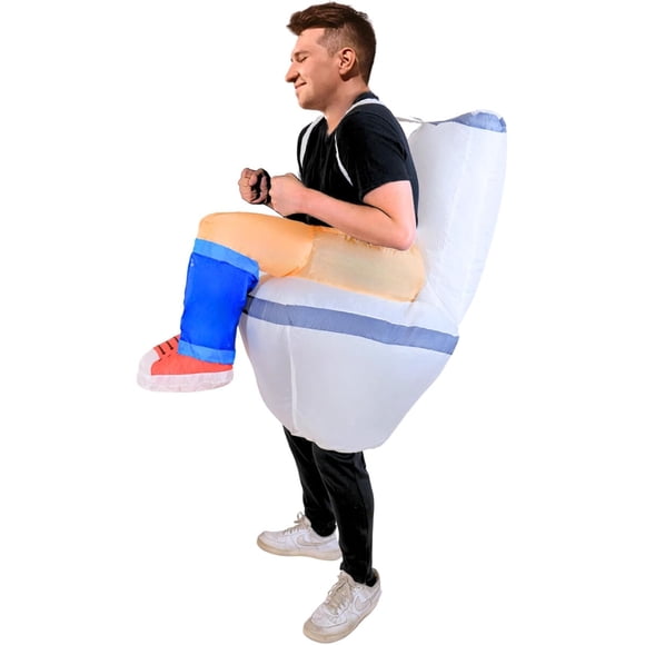 Disfraz Inflable PTS Inodoro Adulto Con Ventilador