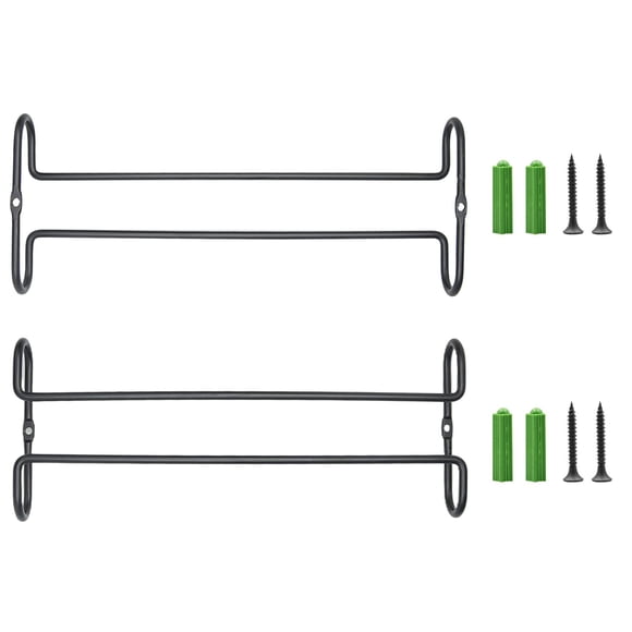 Estante para copas de vino Eastbao, para debajo del armario, 10 pulgadas, juego de 2 unidades, color negro