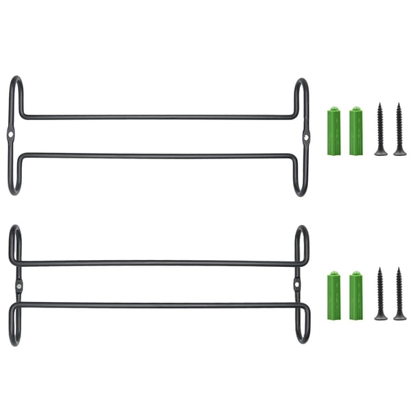 Estante para copas de vino Eastbao, para debajo del armario, 10 pulgadas, juego de 2 unidades, color negro