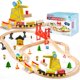 thumbnail image 1 of Set de trenes de madera SYNCFUN Construction Express, 60 unidades para niños de 2 a 8 años, 1 of 7