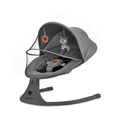 Kinderkraft - Silla Mecedora Electrica Lumi2 Gris Oscuro