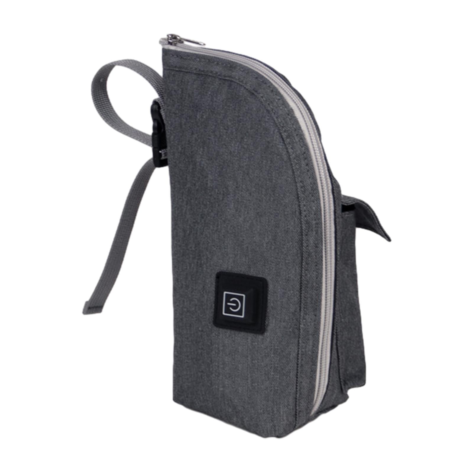 Bothyi - Bolsa Para Biberón Infantil, Calentador De Leche Con Calefacción Portátil Para Viaje De Negocios En Coche, Gris