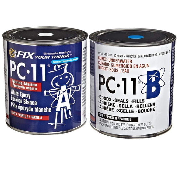 Pasta adhesiva epoxídica PC Products PC-11, 3,63 kg, color marino, color blanco roto