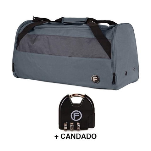 F - Bolso M Eder Gris + Candado