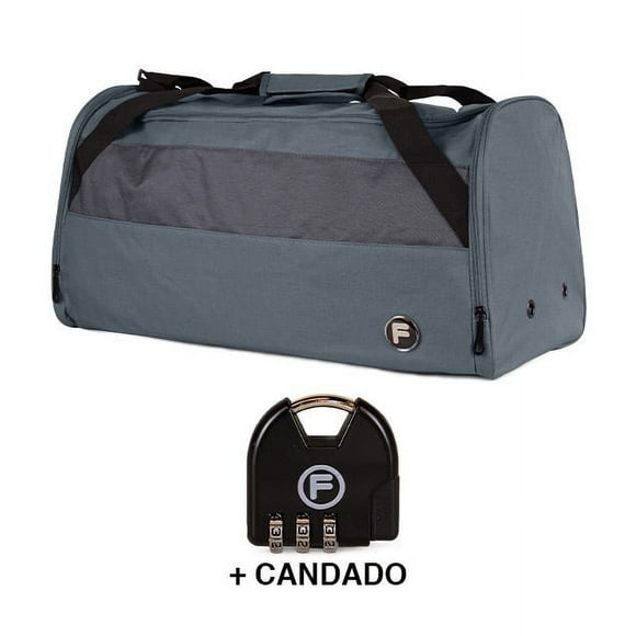 Bolso de viaje M Eder 75 lts Gris + Candado