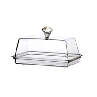 Magideal - Caja De Almacenamiento Transparente Para Platos De Con Tapa, Vajilla, Accesorios De Cocina, Recipiente Para , Bandeja Para Mant , S S
