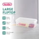 thumbnail image 3 of Caja de almacenamiento Sterilite rectangular con tapa abatible, paquete de 6 unidades, 4,5 L, transparente, 3 of 9