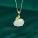 thumbnail image 1 of Chinese Style Jade Rabbit Bracelet Necklace Earrings 3pcs/Set 18K Gold Plated Jewelry For Women Girls BFF Gift Easter Bunny, 1 of 3