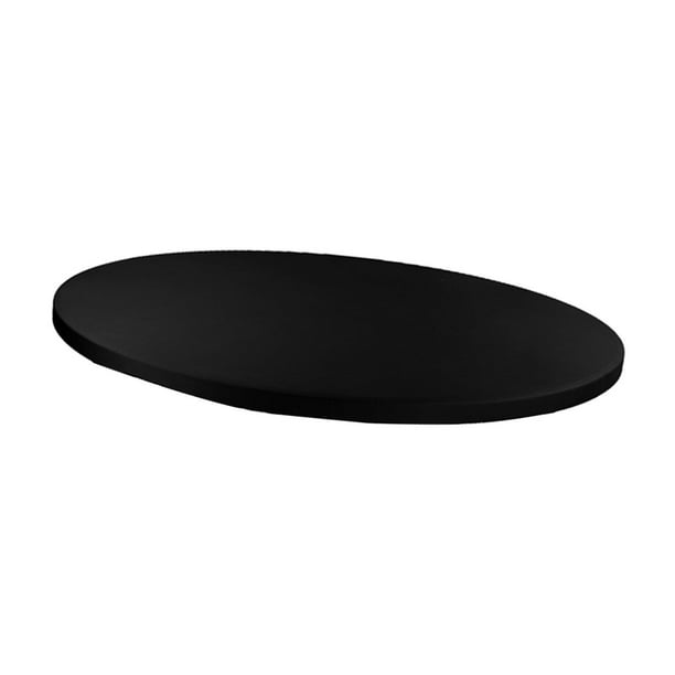 Mantel redondo ajustado, mantel elástico para mesas redondas con cubierta de mesa elástica ajustada para fiestas en el jardín del hogar, cumpleaños Negro