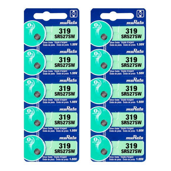 Batería Murata SR527SW 1,55 V Óxido de Plata - Pack de 10