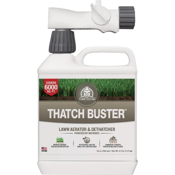 Aireador líquido para césped y descompactador de paja Turf Titan Thatch Buster 960 ml