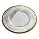 thumbnail image 1 of Set 3 Plato Transparente Borde Dorado Decoración Jhn, 1 of 3