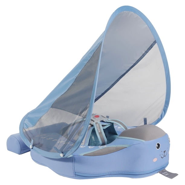 Flotador de Pecho para Bebé con Sombrilla UV No Inflable Mambobaby Azul