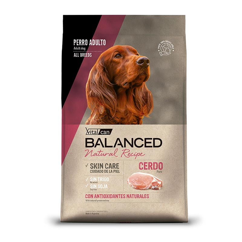 Vitalcan Balanced - Alimento Adulto Natural Recipe Cerdo