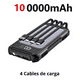 thumbnail image 2 of Cargador Portátil Power Bank 10000mah Recarga Solar 4 Cables, 2 of 3