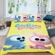 thumbnail image 2 of Divertido Bebé GooGoo y GaaGaa Conjunto de sábanas temático, trío de piezas, cómodo y amigable con la piel, diseño único, regalo de decoración para el hogar para familiares, amigos y fans,140cm *210cm, 2 of 6
