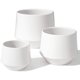 thumbnail image 2 of Set 3 Maceteros Maceta De Ceramica Elegante Blanco Liso blanco, 2 of 6