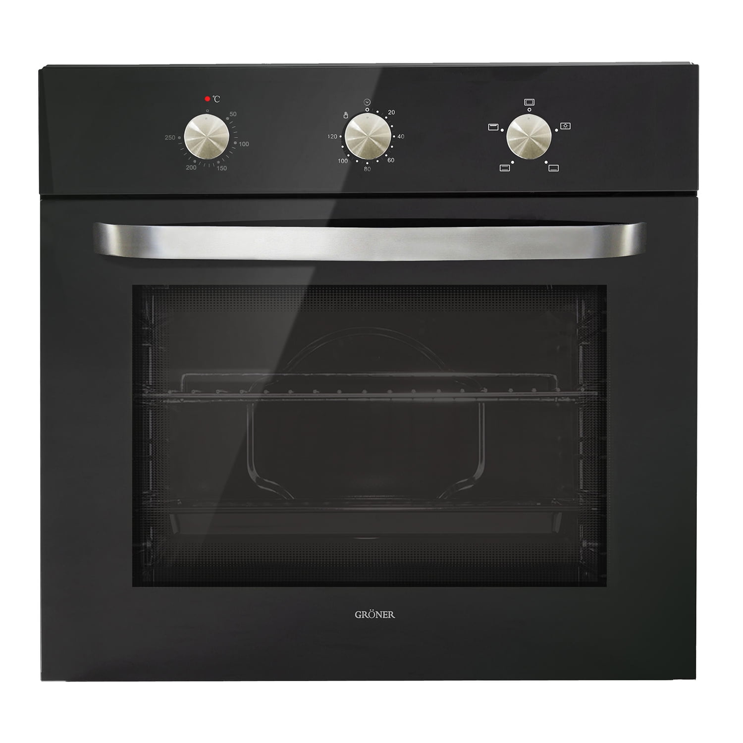 Groner - Horno Eléctrico Empotrable Black 4f 56l