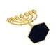thumbnail image 5 of Menorá de las 12 tribus de Israel, 7 ramas, metal dorado, 12 cm de altura, 5 of 7