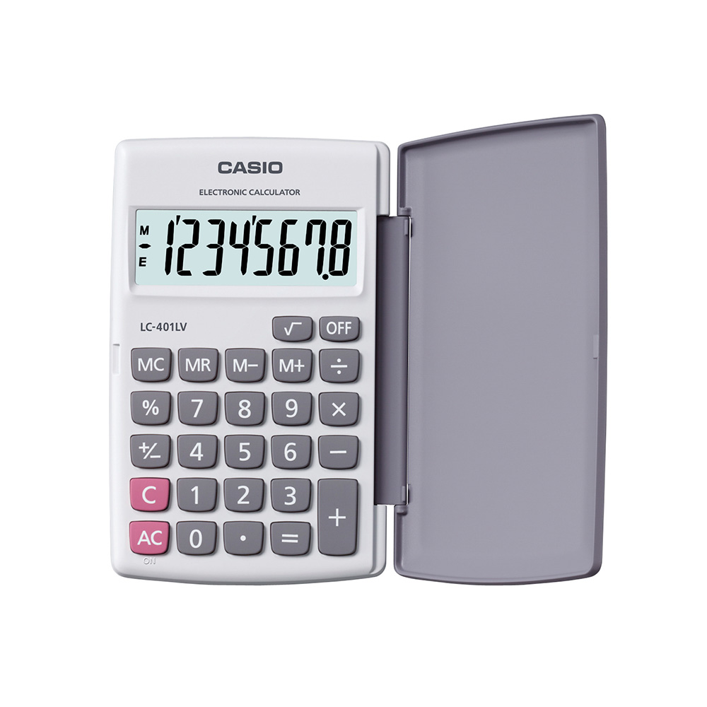 Casio - Calculadora De Bolsillo Blanca Lc-401Lv