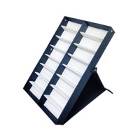 Magideal - Organizador De Gafas De Sol Compartimento De Exhibición De Gafas 16 Compartimentos Caja De Almacenamiento De Gafas Portátil Para Sala De Estar Escrito