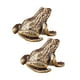 thumbnail image 3 of 2x Estatuas De Ranas De Latón, Figuras Artesanales Para La Mesa De La Fortuna, La Suerte Y La Riqueza, 3 of 5