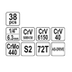 thumbnail image 5 of Juego de Dados 1/4 -38 Piezas YT- 14471, 5 of 5