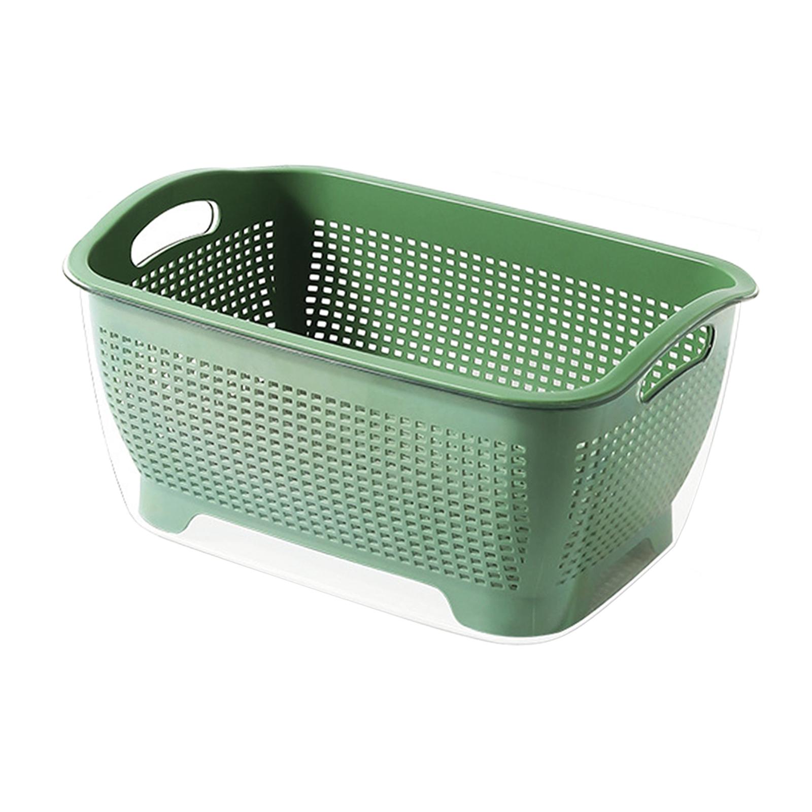 Magideal - Colador De Cocina, Juego De Cuencos, Escurridor De Frutas, Cesta De Almacenamiento De Alimentos, Coladores De Alimentos Para Espaguetis, Granos De Ceb Verde Grande