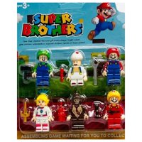 Total Click - Juguete Set 6 Figuras Mario Bros Con Accesorios