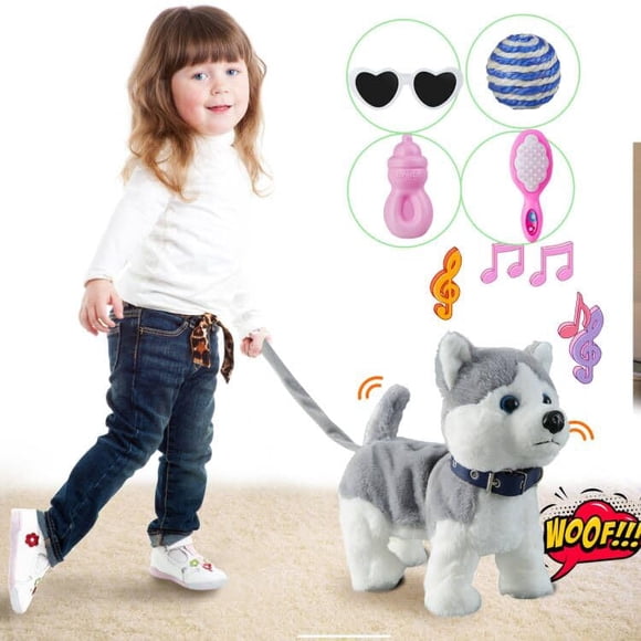 Juguete Para Pasear Ladrar Perros Husky Música Cantar Y Bailar