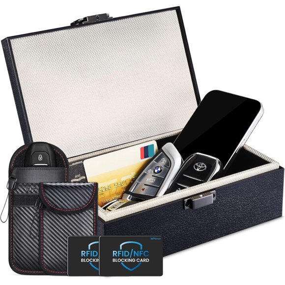 Caja Faraday WHonor con 2 bolsas y 2 tarjetas RFID