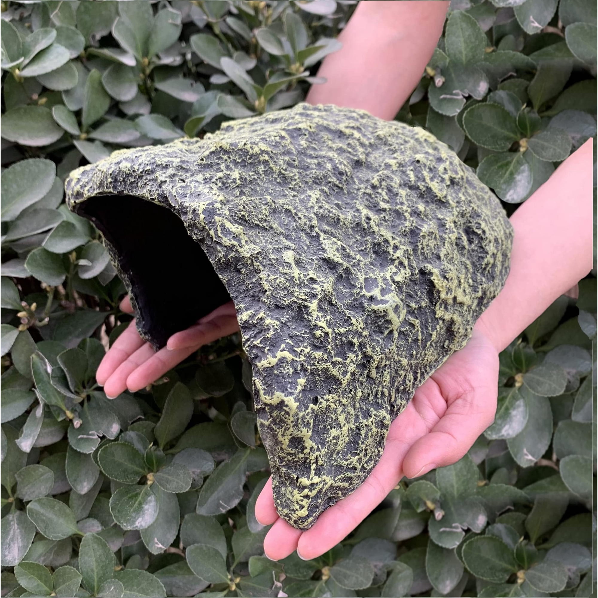 Cueva de resina para reptiles ZXUAQNOE 26x20x15 cm