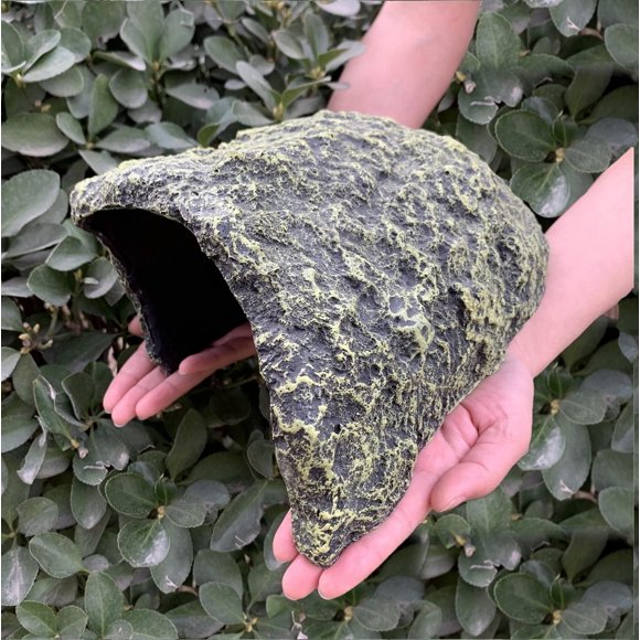 Cueva de resina para reptiles ZXUAQNOE 26x20x15 cm
