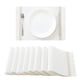 thumbnail image 1 of XmhyTop Juego de 6 Manteletes Individuales para Mesa, Hechos de PVC Resistente, Antideslizantes y Termorresistentes, Ideal para Hogares, Restaurantes y Cocinas, Estilo T, 45*30cm, Blanco, 1 of 5