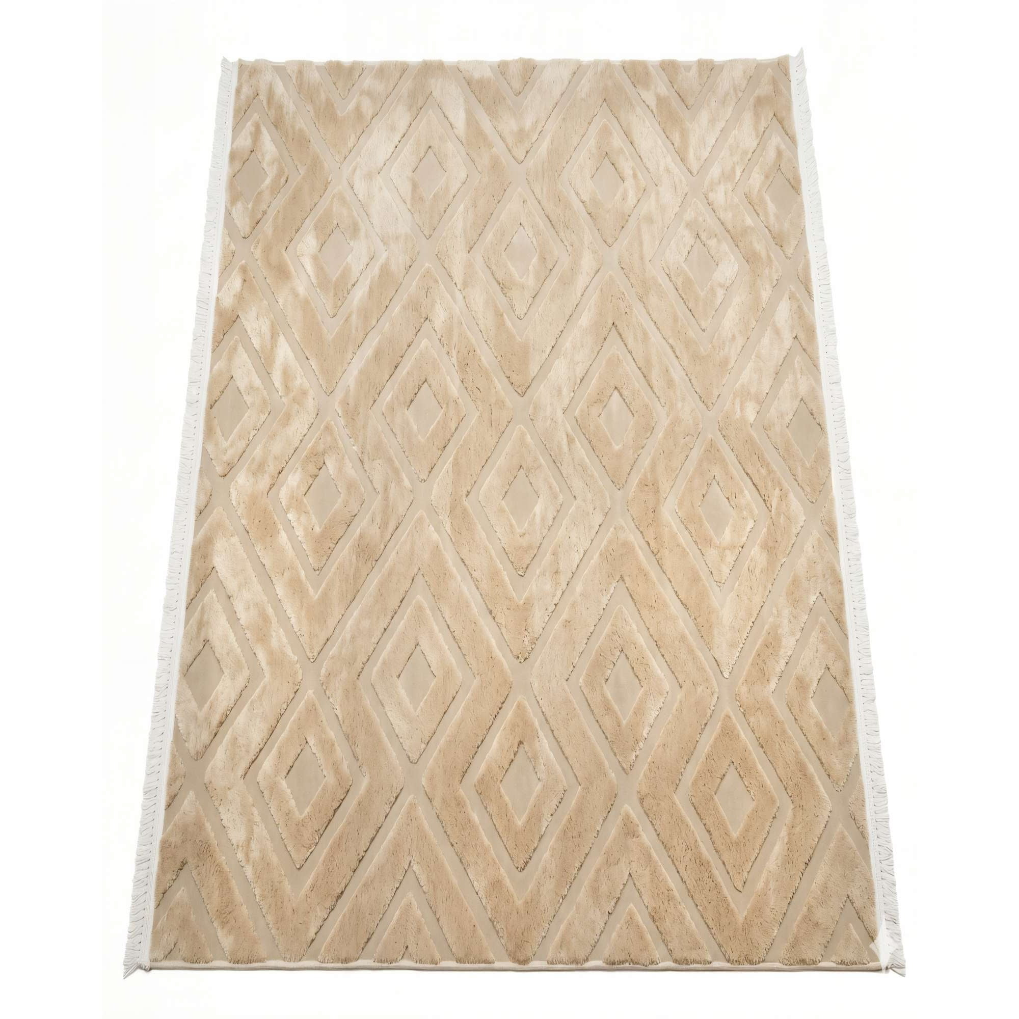 Genérico - Alfombra 150 X 200 Decorativa Jacquardcolor Beige 3