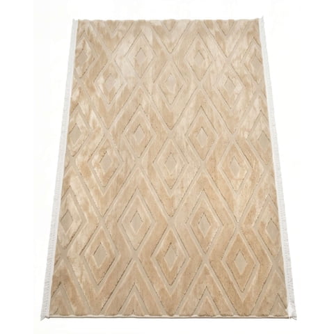 Genérico - Alfombra 150 X 200 Decorativa Jacquardcolor Beige 3