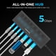 thumbnail image 4 of Hub USB-C SABRENT de 7 puertos, 5 Gbps, USB 3.2 con PD de 20 W para Mac PC, 4 of 7