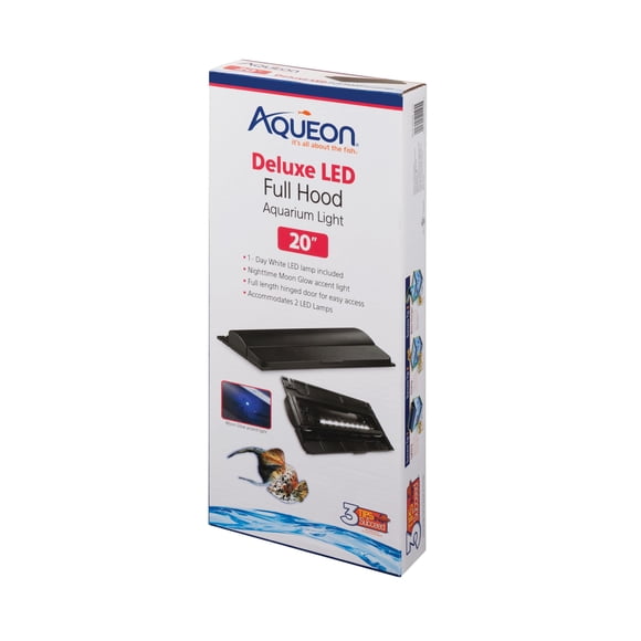 Capota para Acuario Aqueon Deluxe con Luz LED 51 cm Negra