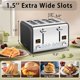 thumbnail image 2 of Tostadora SEEDEEM de 4 rebanadas de acero inoxidable, 7 tonos, 1800 W, oscura, 2 of 7