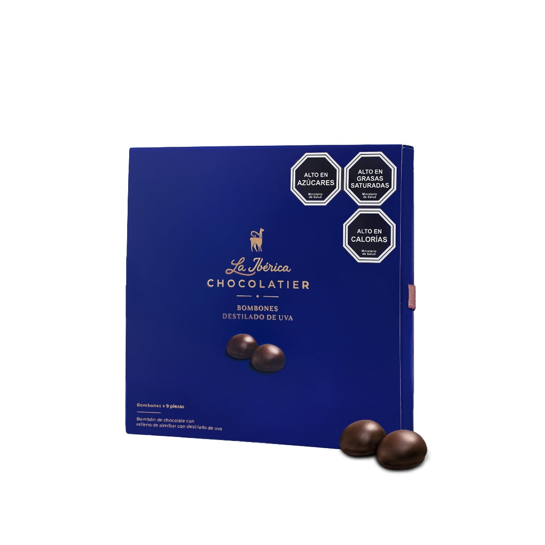 Chocolates La Ibérica - Caja De Bombones Destilado De Uva 90g La Iberica