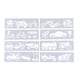 thumbnail image 1 of 8 Estilo Diario Dibujo Plantilla Plantillas Conjunto Scrapbooking DIY Tarjeta Coche, 1 of 5