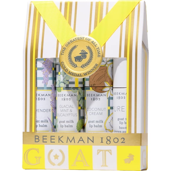 Bálsamo Labial Beekman 1802 - Set de 4 Piezas con Fragancias Variadas
