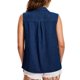thumbnail image 3 of INSPIRE CHIC Camisa de Jean sin Mangas para Mujer con Botones y Cuello, Blusa de Mezclilla con Bolsillos, Talla M Azul Oscuro, 3 of 6