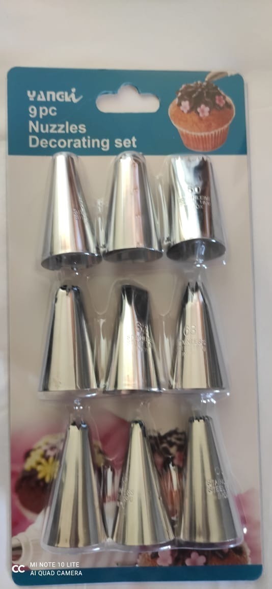 Genérico - Set De 9 Boquillas Grandes